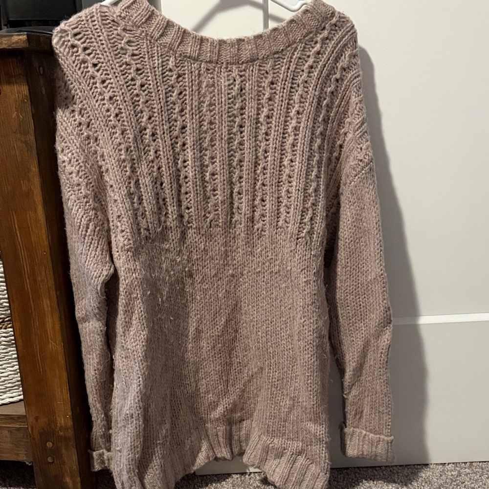 Aerie Textured Knit Sweater - Light purple